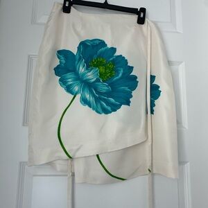 Blue Mini Wrap Skirt for Casual Resort Wear